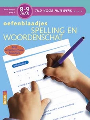 Afbeeldingen van Tijd voor huiswerk Oefenblaadjes spelling en woordenschat 8-9 jaar