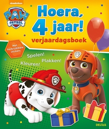 Afbeeldingen van Paw Patrol Hoera, 4 jaar! Verjaardagsboek