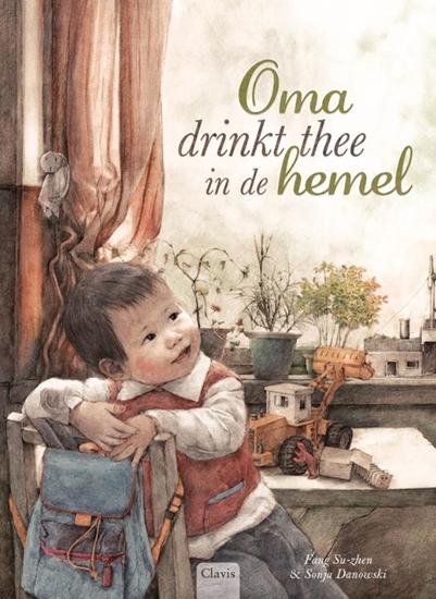 Afbeelding van Oma drinkt thee in de hemel