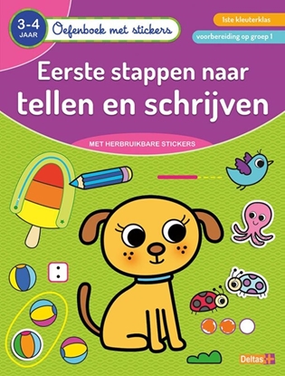 Afbeeldingen van Oefenboek met stickers - Eerste stappen naar tellen en schrijven (3-4 j.)