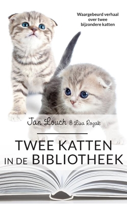 Afbeeldingen van Twee katten in de bibliotheek