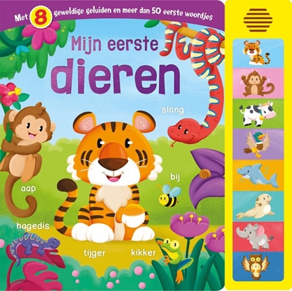 Afbeeldingen van 8 geluiden Geluidenboek Mijn eerste dieren