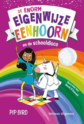 Afbeeldingen van De enorm eigenwijze eenhoorn en de schooldisco