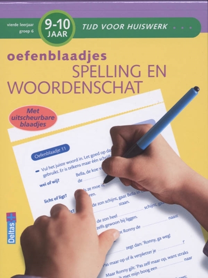 Afbeelding van Tijd voor huiswerk Oefenblaadjes spelling en woordenschat 9-10 jaar