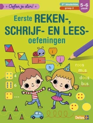 Afbeeldingen van Oefen je slim! Oefen je slim! Eerste reken-, schrijf-, en leesoefeningen (5-6 j.)