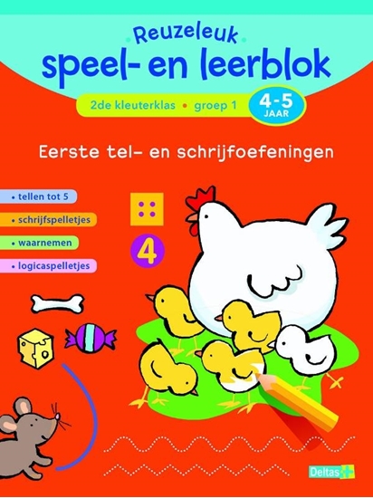 Afbeelding van Reuzeleuk speel- en leerblok Tel- en schrijfoefeningen (4-5 j.)
