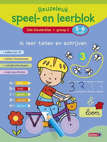 Afbeelding van Reuzeleuk speel- en leerblok Ik leer tellen en schrijven 3de kleuterklas; groep 2; 5-6 jaar
