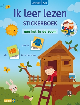 Afbeeldingen van Ik leer lezen stickerboek Een hut in de boom