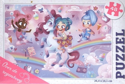 Afbeeldingen van Puzzels 48 4+ Over de regenboog - puzzel 48 stukjes