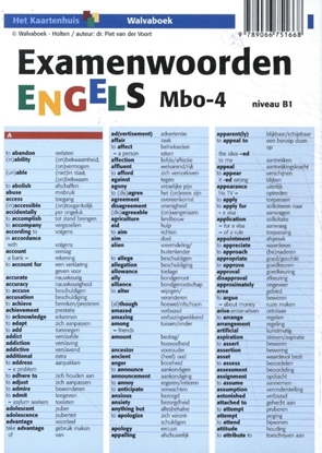 Afbeeldingen van Examenwoorden Engels Mbo-4, niveau B1