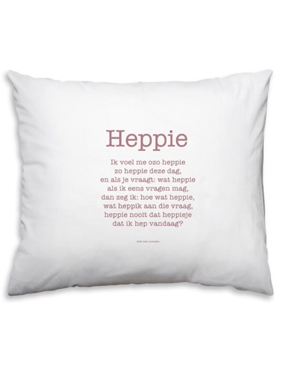 Afbeelding van Poezie om te kussen Heppie, gedicht op kussensloop