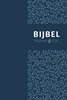 Afbeelding van Bijbel (HSV) met psalmen - blauw leer met zilversnee en duimgrepen