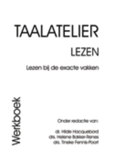 Afbeelding van Taalatelier Exacte vakken Werkboek