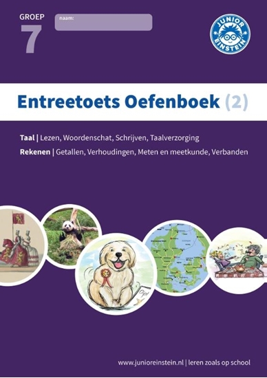 Afbeelding van Entreetoets oefenboek Deel 2 - Gemengde opgaven - Groep 7 Opgaven voor rekenen en taal