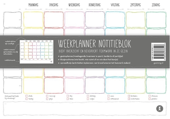 Afbeelding van Weekplanner notitieblok