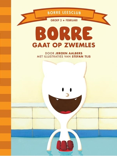 Afbeelding van De Gestreepte Boekjes Borre gaat op zwemles