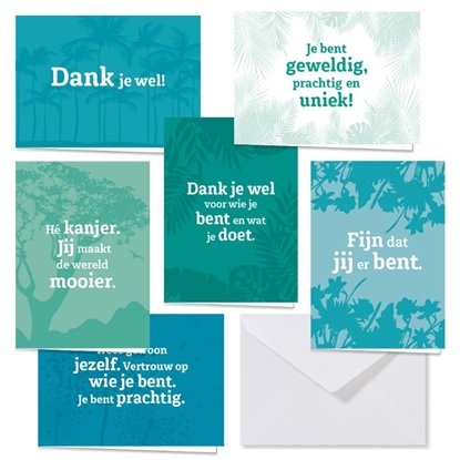 Afbeeldingen van Dank je wel wenskaarten in box