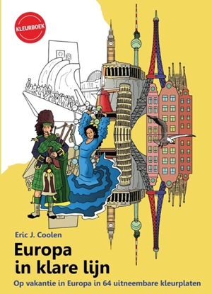 Afbeeldingen van Europa in klare lijn kleurboek
