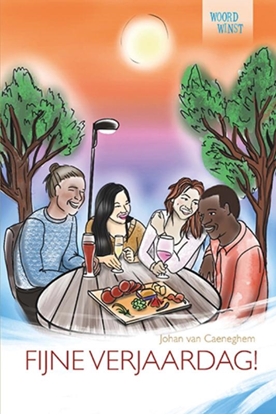 Afbeeldingen van Woordwinst; lezend op weg naar A1 Fijne verjaardag!