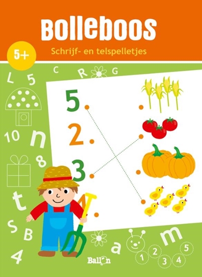 Afbeelding van Bolleboos Schrijf- en telspelletjes 5+