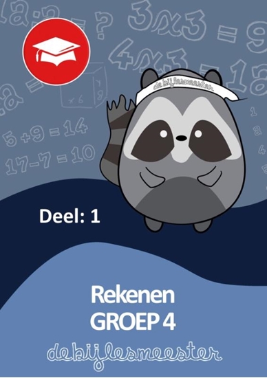 Afbeelding van Oefenboeken De Bijlesmeester Rekenen deel 1 groep 4