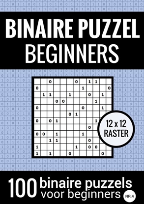 Afbeeldingen van Binaire Puzzel Makkelijk voor Beginners - Puzzelboek met 100 Binairo's - NR.4
