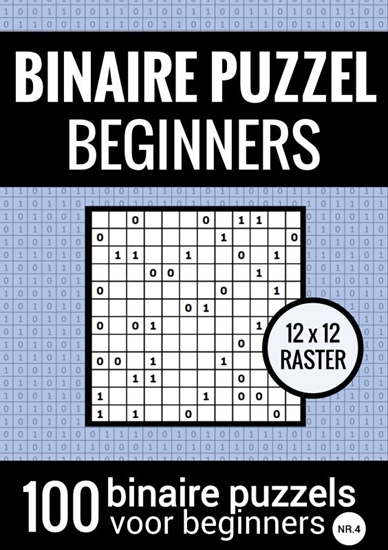 Afbeelding van Binaire Puzzel Makkelijk voor Beginners - Puzzelboek met 100 Binairo's - NR.4
