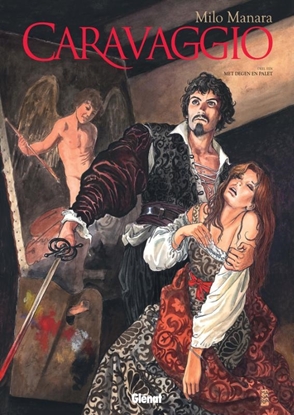 Afbeeldingen van Caravaggio Met degen en palet