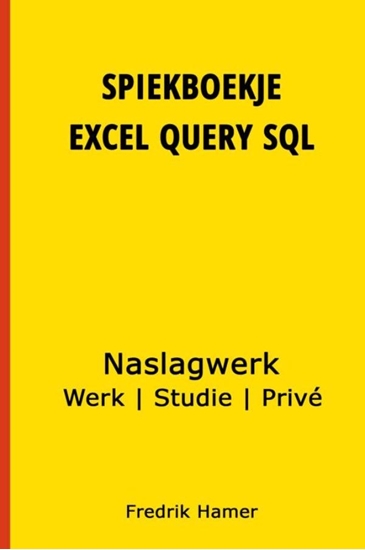Afbeelding van Spiekboekje Excel Query SQL