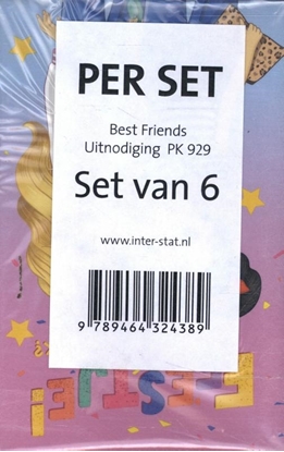 Afbeeldingen van Best Friends uitnodiging PK 929 / set van 6