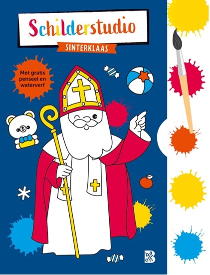Afbeelding van Sinterklaas Kleurboek met verfpalet en penseel Sinterklaas