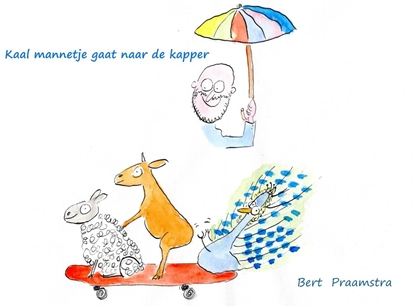 Afbeeldingen van Kaal mannetje gaat naar de kapper