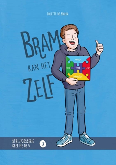 Afbeelding van Streepjesserie Geef me de 5 Bram kan het zelf