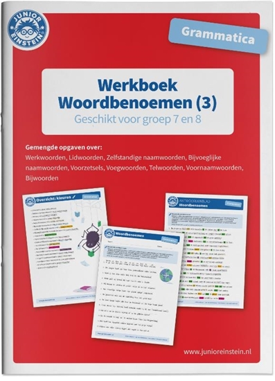 Afbeelding van Werkboek woordbenoemen Grammatica deel 3 Groep 7 en 8