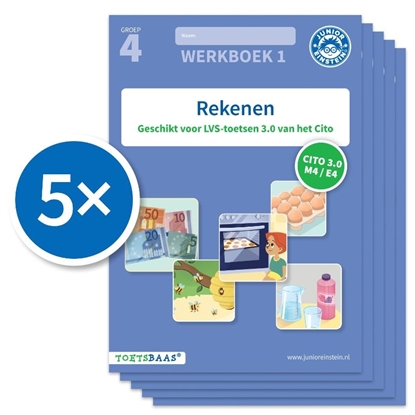 Afbeeldingen van Toetsbaas Rekenen werkboek 1 (Set van 5)