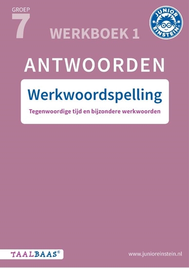 Afbeelding van Taalbaas Werkwoordspelling groep 7 antwoordenboek 1