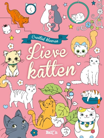 Afbeelding van Creatief kleuren Lieve katten