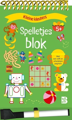 Afbeeldingen van Kleine Kleuters Spelletjesblok met viltstift 5+