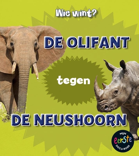 Afbeelding van Wie wint? De olifant tegen de neushoorn