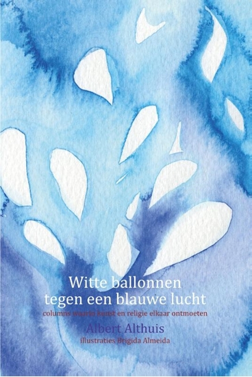 Afbeelding van Witte ballonnen tegen een blauwe lucht