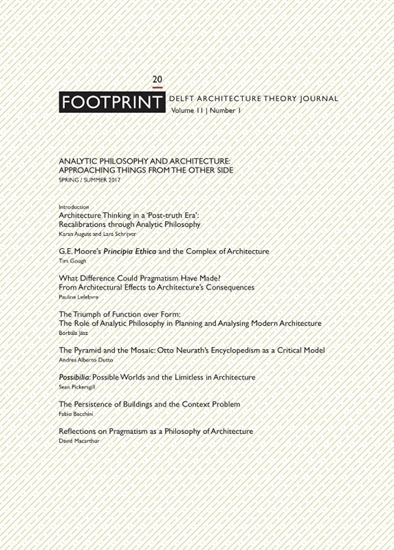 Afbeelding van Footprint 20 analytic philosophy and architecture spring/summer 2017