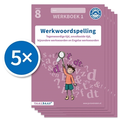 Afbeeldingen van Taalbaas Werkwoordspelling werkboek 1 groep 8 (Set van 5)