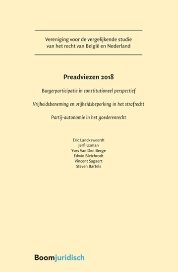 Afbeelding van Vereniging voor de vergelijkende studie van het recht in Belgie en Nederland Preadviezen 2018