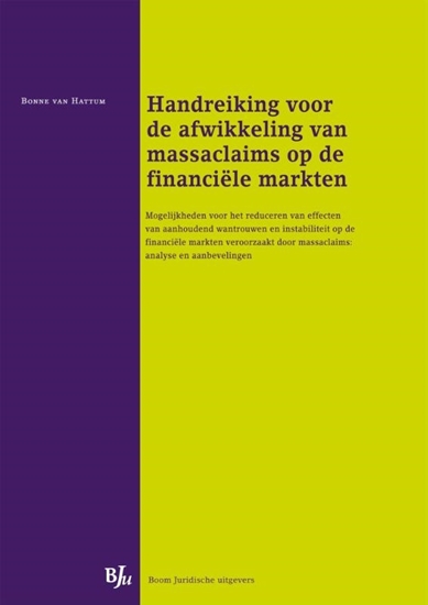 Afbeelding van Handreiking voor de afwikkeling van massaclaims op de financiele markten