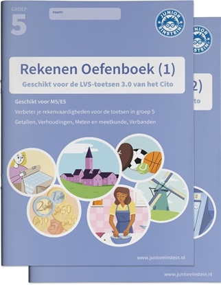 Afbeeldingen van Delen 1 en 2 Rekenen Oefenboek Set deel 1 en 2 groep 5