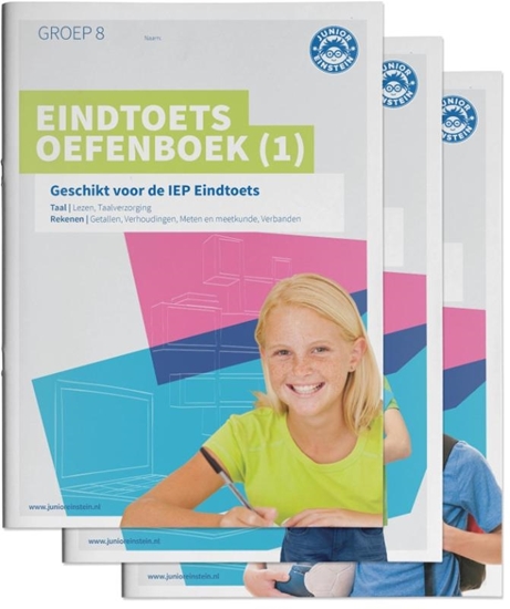 Afbeelding van Eindtoets Oefenboeken Compleet Compleet pakket, delen 1, 2 en 3 - Gemengde opgaven - Groep 8 Opgaven voor Rekenen en Taal