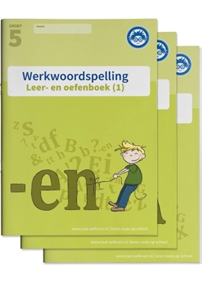 Afbeeldingen van Werkwoordspelling Leer- en Oefenboeken groep 5 Compleet Compleet pakket gemengde opgaven voor werkwoordspelling