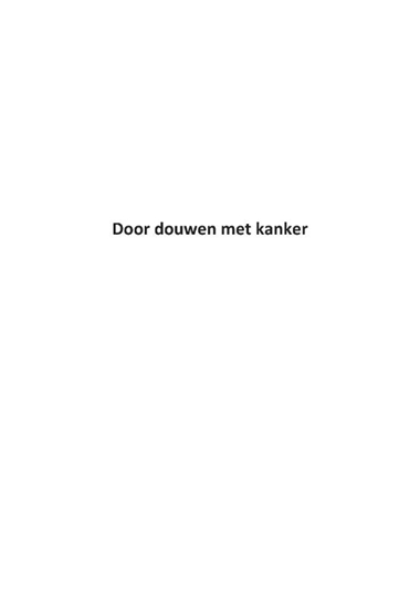 Afbeelding van Door douwen met kanker