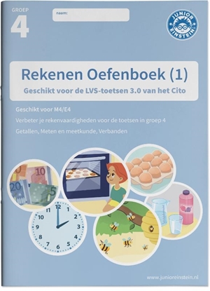 Afbeeldingen van Rekenen Oefenboek 1 groep 4 Geschikt voor de LVS-toetsen van het Cito 3.0 - M4/E4