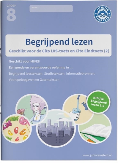 Afbeelding van Begrijpend lezen Oefenboek Deel 2 groep 8 M8/E8 Geschikt voor de LVS-toets 3.0 (M8) en de Cito Eindtoets (E8)
